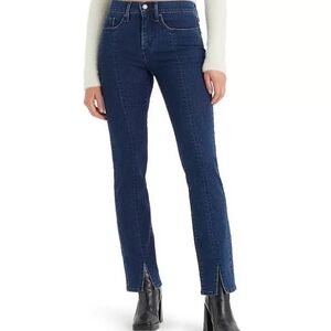 Levis 314 Shaping Straight Seamed Jeans 32×32 Mid-Rise Dark Wash Shaping NWT